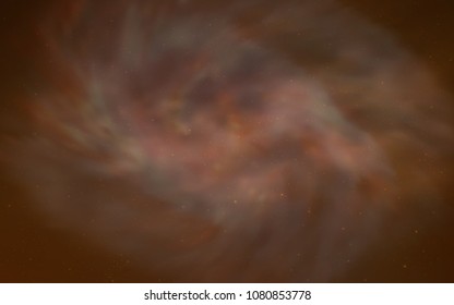 Light Orange vector cover with astronomical stars. Blurred decorative design in simple style with galaxy stars. Pattern for astronomy websites.