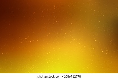 Light Orange vector cover with astronomical stars. Blurred decorative design in simple style with galaxy stars. Pattern for astrology websites.