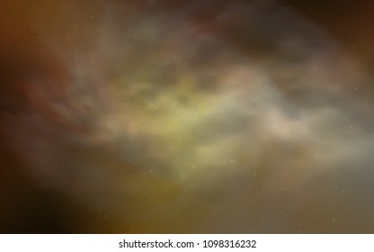 Light Orange vector cover with astronomical stars. Modern abstract illustration with Big Dipper stars. Pattern for astrology websites.