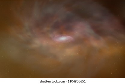 Light Orange vector cover with astronomical stars. Blurred decorative design in simple style with galaxy stars. Best design for your ad, poster, banner.