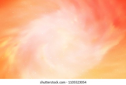 Light Orange vector cover with astronomical stars. Modern abstract illustration with Big Dipper stars. Pattern for futuristic ad, booklets.
