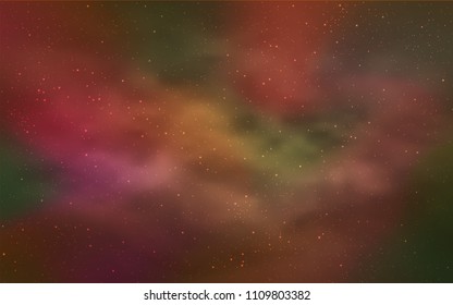 Light Orange vector cover with astronomical stars. Modern abstract illustration with Big Dipper stars. Best design for your ad, poster, banner.
