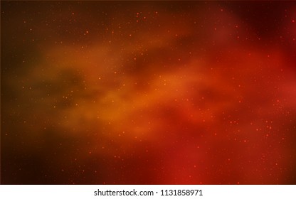 Light Orange vector cover with astronomical stars. Space stars on blurred abstract background with gradient. Pattern for astrology websites.