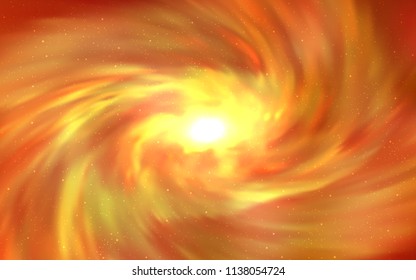 Light Orange vector cover with astronomical stars. Modern abstract illustration with Big Dipper stars. Pattern for astrology websites.