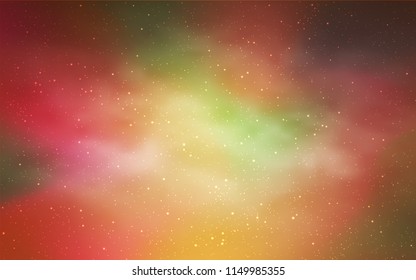 Light Orange vector cover with astronomical stars. Modern abstract illustration with Big Dipper stars. Pattern for astronomy websites.