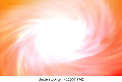 Light Orange vector cover with astronomical stars. Glitter abstract illustration with colorful cosmic stars. Pattern for astrology websites.