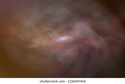 Light Orange vector cover with astronomical stars. Space stars on blurred abstract background with gradient. Pattern for astronomy websites.