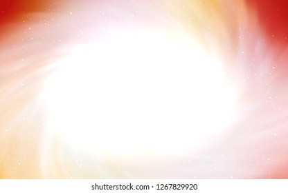 Light Orange vector cover with astronomical stars. Shining colored illustration with bright astronomical stars. Template for cosmic backgrounds.