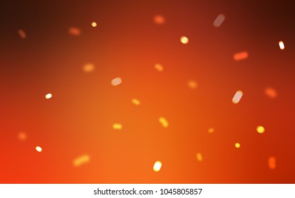 Light Orange vector cover with beautiful snowflakes. Modern geometrical abstract illustration with crystals of ice. The template can be used as a new year background.
