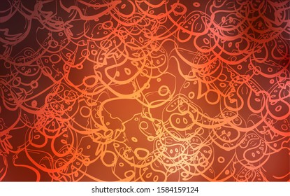 Light Orange vector cover with cuisine gourmet. Blurred decorative design of snacks in doodle style. Pattern for menu of cafes, bars, restaurants.