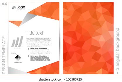 Light Orange vector  cover for Envelopes. Abstract booklet on colored background with gradient. Pattern for beautiful business cards, folders.