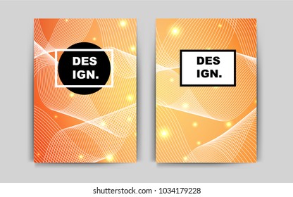 Light Orange vector cover for Envelopes. Booklet with textbox on colorful abstract background. Pattern can be used as a template for calendars.