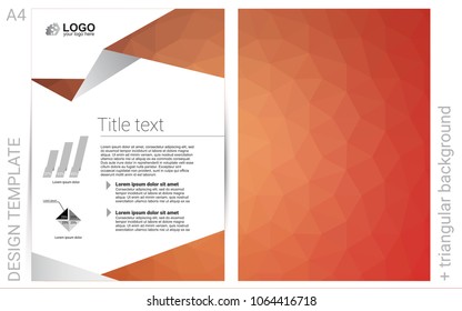 Light Orange vector  cover for Envelopes. Web interface on abstract background with colorful gradient. Beautiful design for cover of notepads.