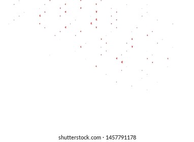 Light Orange vector cover with EUR, JPY, GBP signs. Illustration with EUR, JPY, GBP signs on white template. The pattern can be used for financial, investment websites.