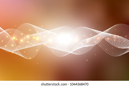 Light Orange vector cover with happy holiday ribbons. Confetti on blurred abstract background with colorful gradient. New design for ad, poster, banner of your Party.