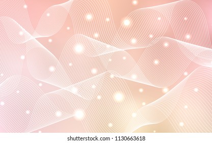 Light Orange vector cover with happy holiday ribbons. Glitter abstract illustration with colorful confetti, ribbons. The pattern can be used for carnival, festival leaflets.