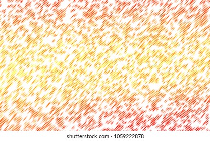 Light Orange vector cover with long lines. Decorative shining illustration with lines on abstract template. Best design for your ad, poster, banner.