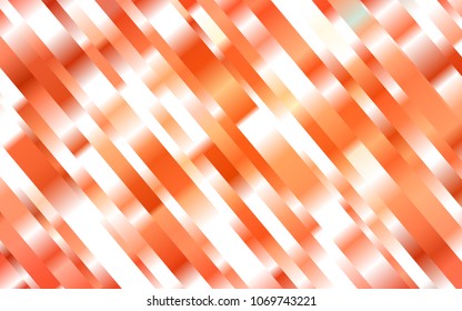 Light Orange vector cover with long lines. Modern geometrical abstract illustration with staves. Smart design for your business advert.