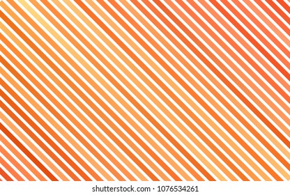 Light Orange vector cover with long lines. Shining colored illustration with narrow lines. Smart design for your business advert.