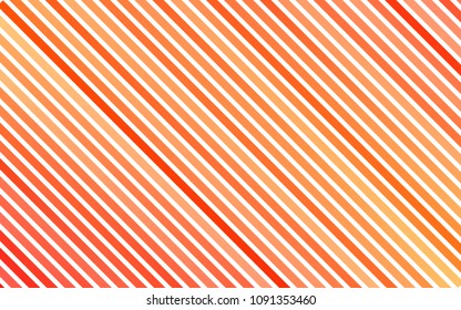 Light Orange vector cover with long lines. Glitter abstract illustration with colored sticks. The pattern can be used as ads, poster, banner for commercial.