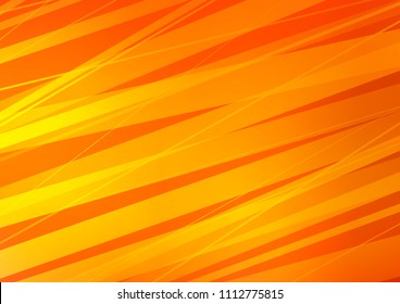 Light Orange vector cover with long lines. Glitter abstract illustration with colored sticks. Smart design for your business advert.
