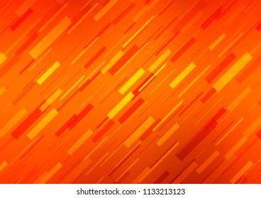 Light Orange vector cover with long lines. Lines on blurred abstract background with gradient. The pattern can be used as ads, poster, banner for commercial.