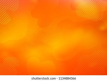 Light Orange vector cover with long lines. Blurred decorative design in simple style with lines. Best design for your ad, poster, banner.