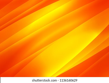 Light Orange vector cover with long lines. Blurred decorative design in simple style with lines. The pattern can be used for websites.