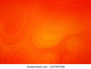 Light Orange vector cover with long lines. Glitter abstract illustration with colored sticks. The pattern can be used for busines ad, booklets, leaflets