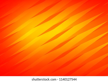 Light Orange vector cover with long lines. Decorative shining illustration with lines on abstract template. Smart design for your business advert.