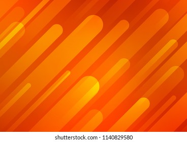 Light Orange vector cover with long lines. Blurred decorative design in simple style with lines. Best design for your ad, poster, banner.