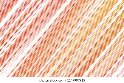Light Orange vector cover with long lines. Blurred decorative design in simple style with lines. Best design for your ad, poster, banner.