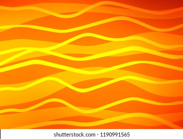 Light Orange vector cover with long lines. Shining colored illustration with narrow lines. The pattern can be used for websites.