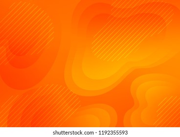 Light Orange vector cover with long lines. Modern geometrical abstract illustration with staves. The pattern can be used for websites.