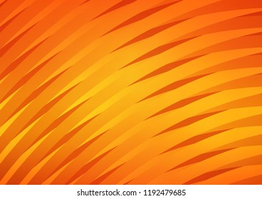 Light Orange vector cover with long lines. Glitter abstract illustration with colored sticks. Smart design for your business advert.
