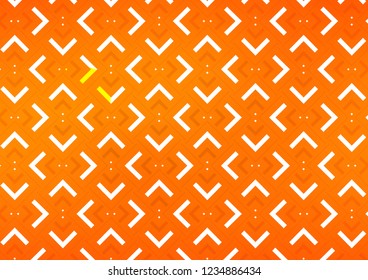 Light Orange vector cover with long lines. Shining colored illustration with narrow lines. The pattern can be used as ads, poster, banner for commercial.