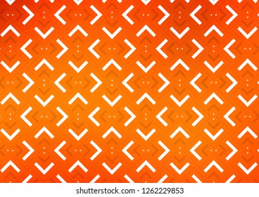 Light Orange vector cover with long lines. Shining colored illustration with narrow lines. The pattern can be used for busines ad, booklets, leaflets