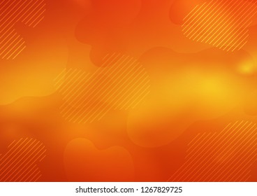 Light Orange vector cover with long lines. Glitter abstract illustration with colored sticks. Smart design for your business advert.
