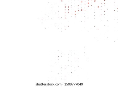 Light Orange vector cover with math elements. Blurred design in simple style with collection of numerals. Smart design for your university promotion.