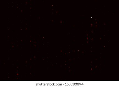 Light Orange vector cover with math elements. Colored mathematic signs with gradient on white background. Pattern for ads, poster, banner of books.