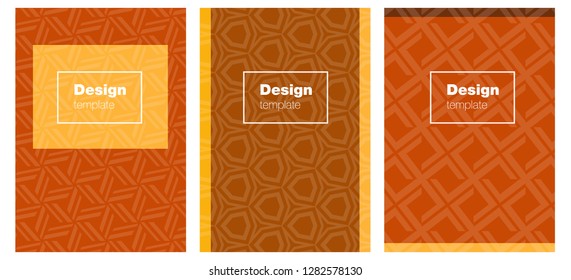 Light Orange vector cover for notebooks. Booklet with textbox on colorful abstract background. Pattern notebooks, journals.