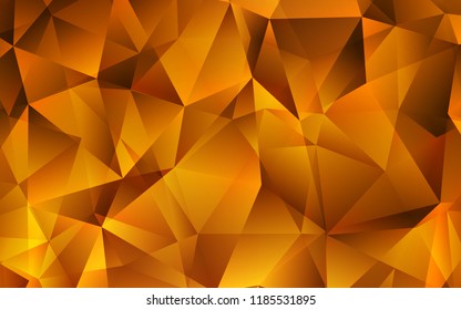 Light Orange vector cover in polygonal style. Decorative design in abstract style with triangles. Modern template for your landing page.