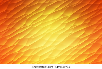 Light Orange vector cover in polygonal style. Abstract gradient illustration with triangles. Pattern for commercials.