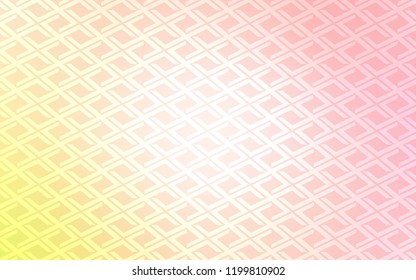 Light Orange vector cover in polygonal style. Rectangles on abstract background with colorful gradient. Pattern for commercials.