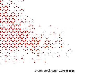 Light Orange vector cover in polygonal style. Glitter abstract illustration with triangular shapes. Modern template for your landing page.