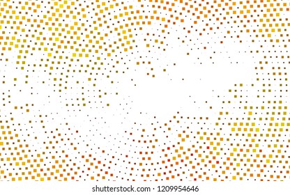 Light Orange vector cover in polygonal style. Abstract gradient illustration with rectangles. Pattern can be used for websites.