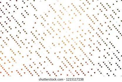 Light Orange vector cover in polygonal style. Decorative design in abstract style with triangles. Best design for your ad, poster, banner.