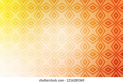 Light Orange vector cover in polygonal style. Rectangles on abstract background with colorful gradient. The template can be used as a background.