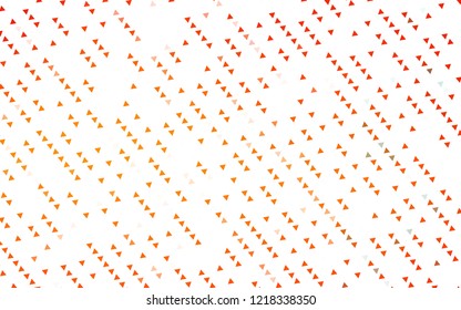 Light Orange vector cover in polygonal style. Abstract gradient illustration with triangles. Modern template for your landing page.