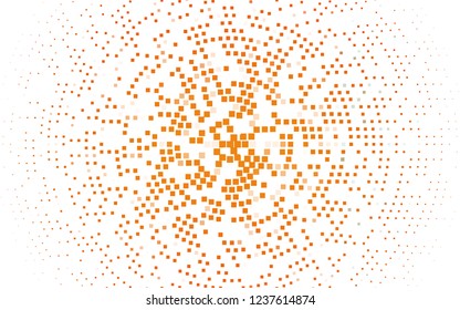 Light Orange vector cover in polygonal style. Glitter abstract illustration with rectangular shapes. Smart design for your business advert.